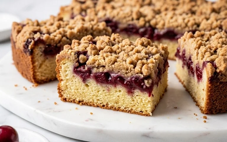 Schneller Kirsch Extract-Streusel-Kuchen: Fruchtiger Genuss in Rekordzeit