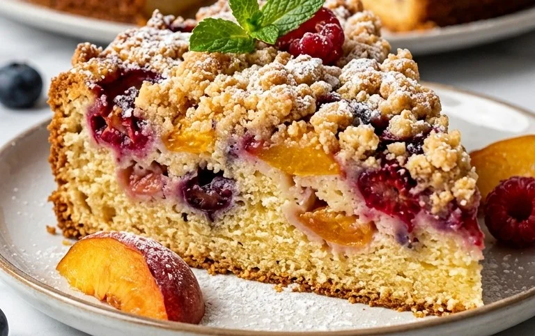 Saftiger Streuselkuchen mit Obst