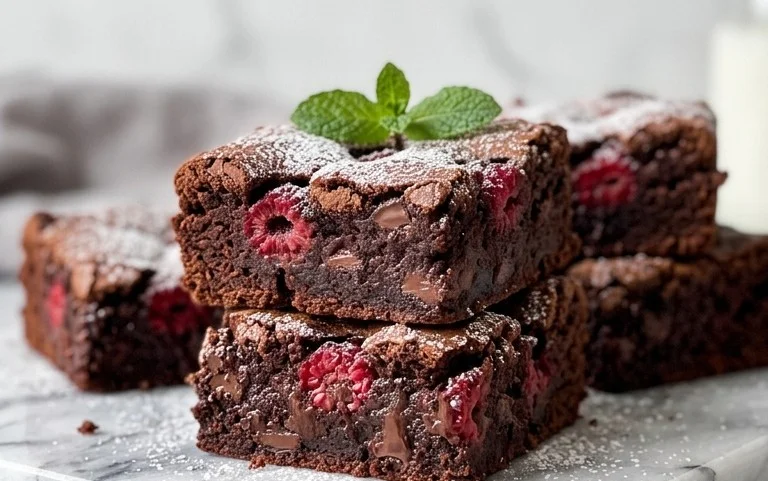 Vegane Himbeer-Schoko-Brownies: Saftig, Einfach & Lecker